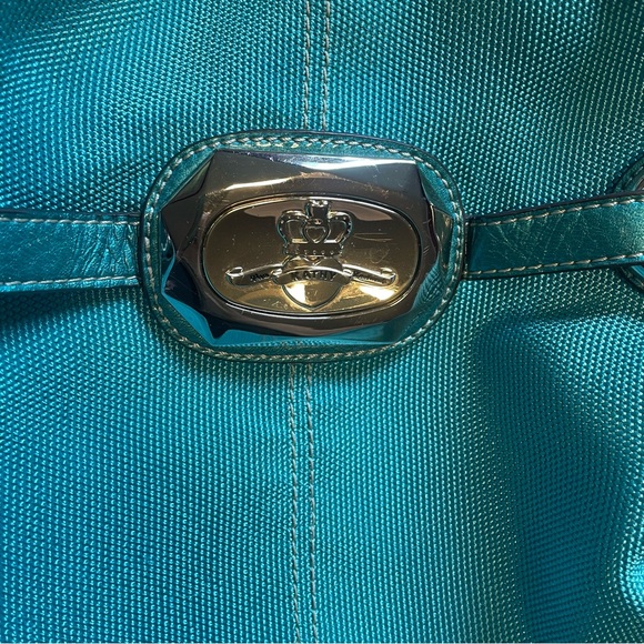 Vintage Y2K Kathy Van Zeeland Shoulder Bag Purse Turquoise Blue - Picture 2 of 9